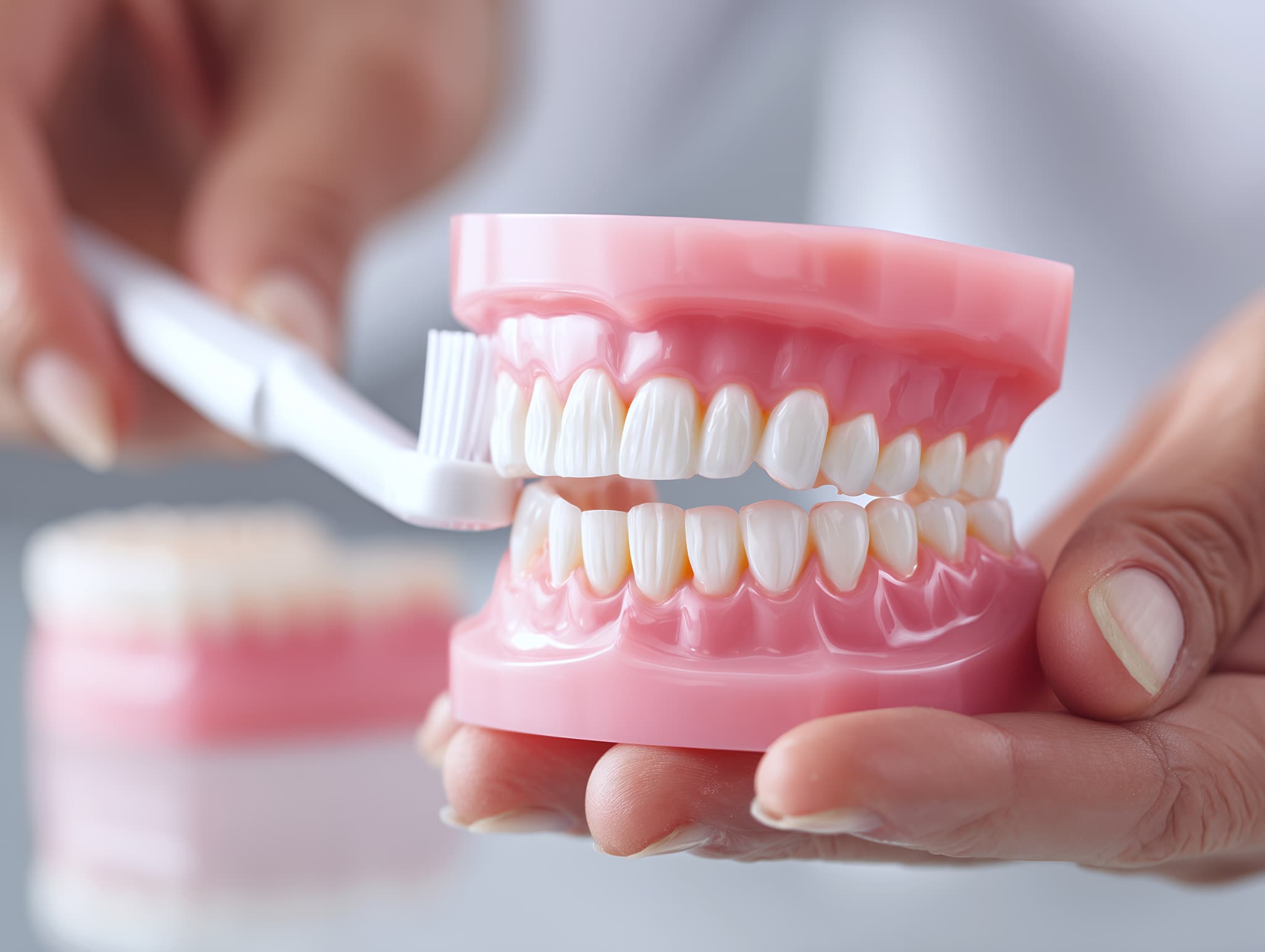 ブラッシング指導の様子